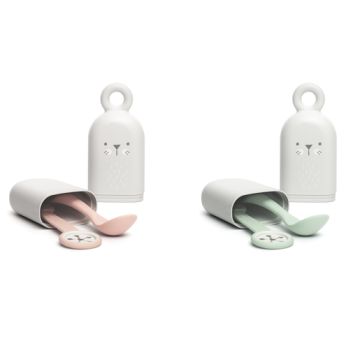 Wonder - Set On The Go | Cucchiaio + porta posate + reggibavaglino | SUAVINEX