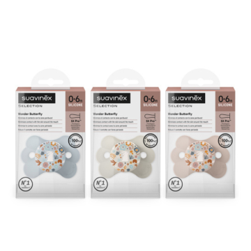 Wonder - Succhietto Butterfly 0-6 mesi | Tettarella simmetrica silicone SX Pro | SUAVINEX