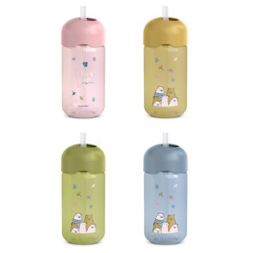 My Family - Tazza con Cannuccia 340ml| +18 mesi - Vari colori | SUAVINEX