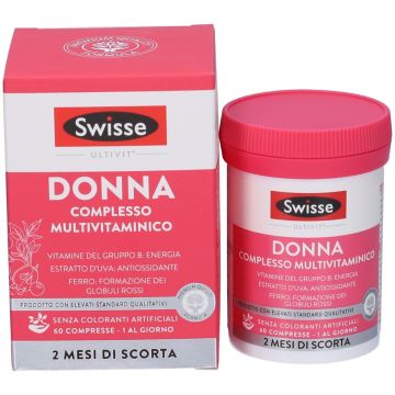 Multivitaminico Donna 60cpr | Integratore vitamine e minerali donna | SWISSE