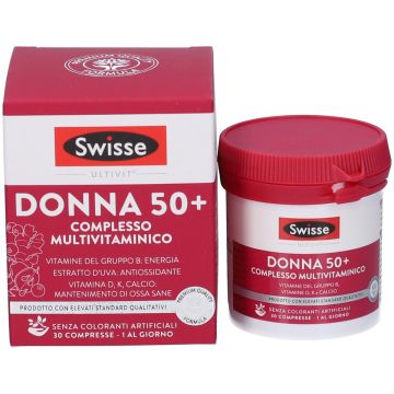 Multivitaminico Donna50+ 30cpr | Integratore vitamine e sali minerali |SWISSE