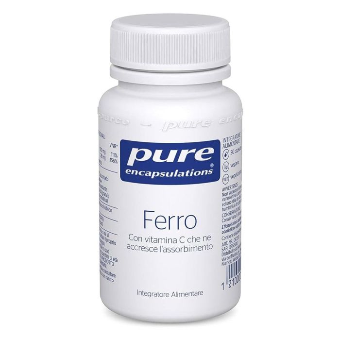 FERRO 30 cps | Integratore di ferro e vitamina C | PURE ENCAPSULATIONS main product photo