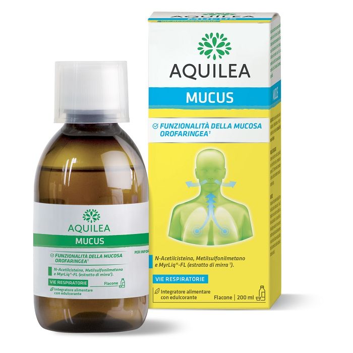 Aquilea Mucus 200ml |Funzionalità mucosa orofaringea | AQUILEA main product photo