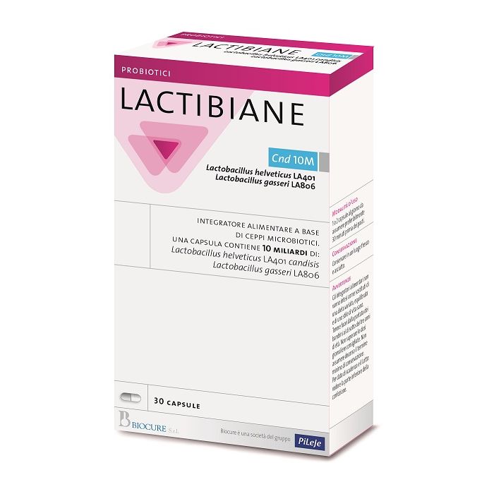 Lactibiane Cnd 10M 30cps | Equilibrio della flora intestinale | BIOCURE main product photo