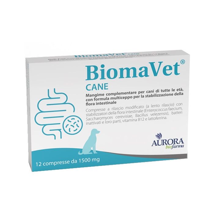 Biomavet Cane 1500mg 12cpr| Stabilizzazione flora intestinale | AURORA BIOFARMA main product photo