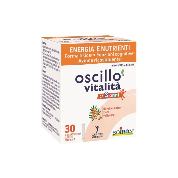 Oscillo Vitalita' 3+ 30stick | Energia e nutrienti | BOIRON main product photo
