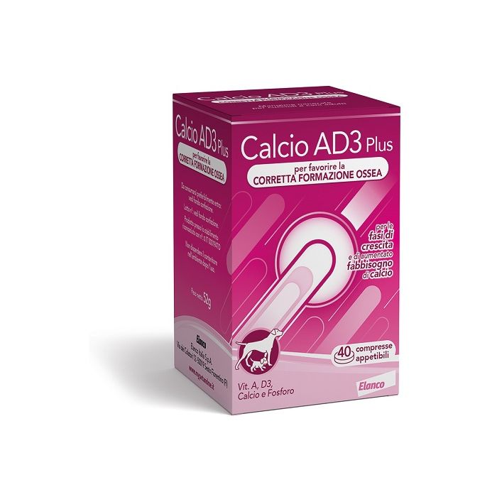 Calcio AD3 Plus 40 cpr | Formazione Ossea | ELANCO main product photo