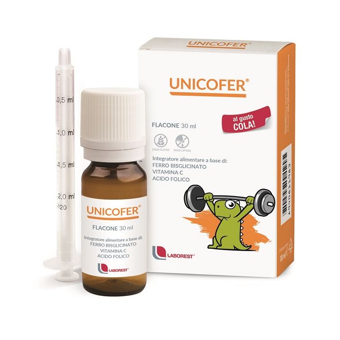 Unicofer Gocce 30ml | Ferro, Vitamina C, Acido Folico | LABOREST main product photo