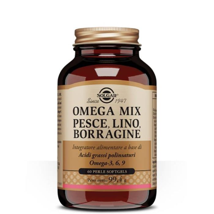 Omega Mix 3, 6, 9 60 perle | Integratore contro il colesterolo | SOLGAR main product photo