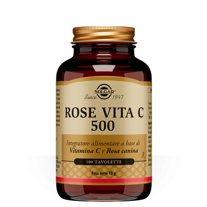 Rose Vita C 500 100 tavolette | Integratore Vitamina C | SOLGAR main product photo