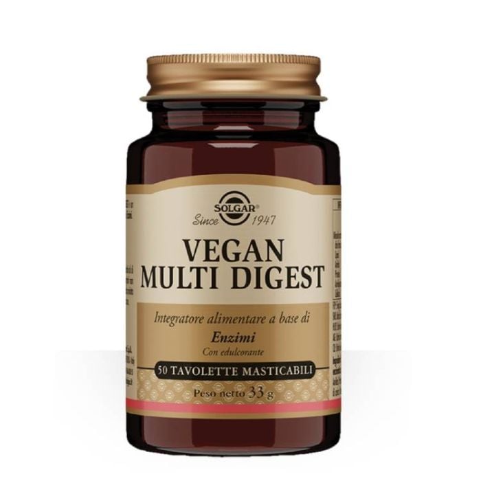 Vegan Multi Digest 50 tav | Integratore a base di enzimi digestivi| SOLGAR main product photo
