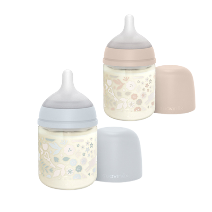 Wonder - Biberon in Vetro 120/240ml | Tettarella Sil Sx Pro - Vari colori | SUAVINEX main product photo