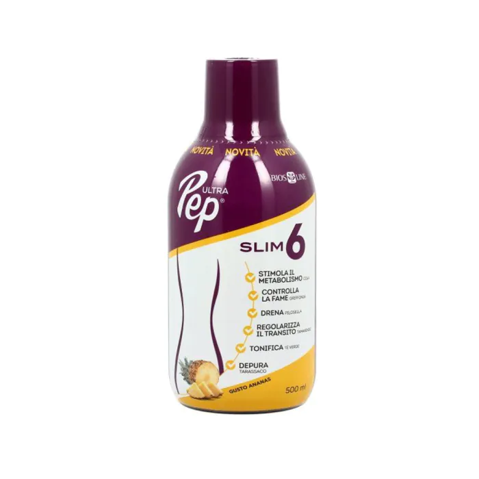 Ultra Pep Slim 6 Zero Anas 500ml | Integratore drenante 0 zuccheri | BIOS LINE