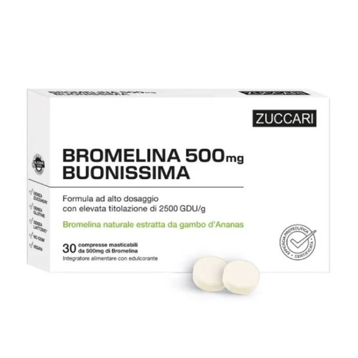 Bromelina 500 Buonissima 30cpr | Detox e depurazione | ZUCCARI main product photo