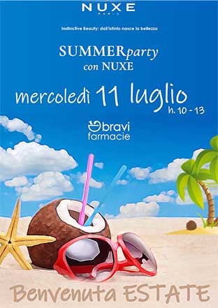 spiaggia summer party Nuxe Bravi Farmacie